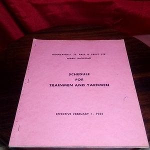 Vgt MARIE RAILROAD schedule 1955
